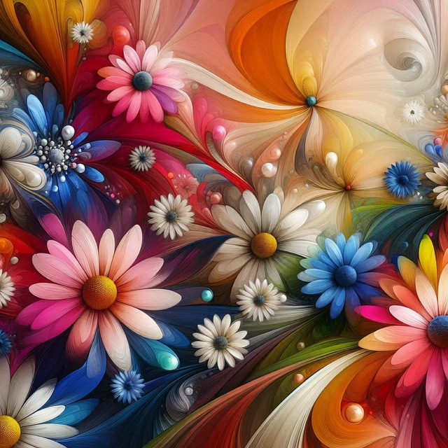 Free Flowers Pattern illustration and picture
