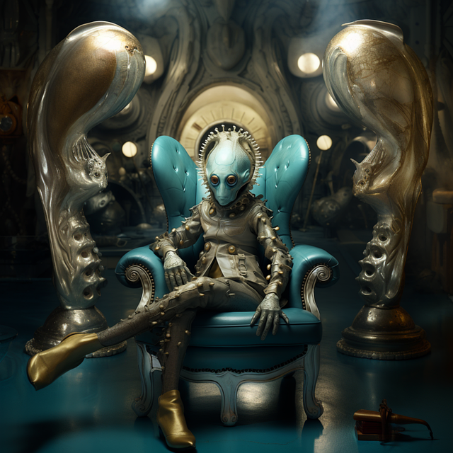 Alien, Außerirdischer, Pose, Raumschiff
