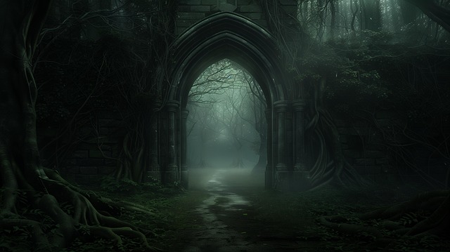 Free ai generated gate forest illustration