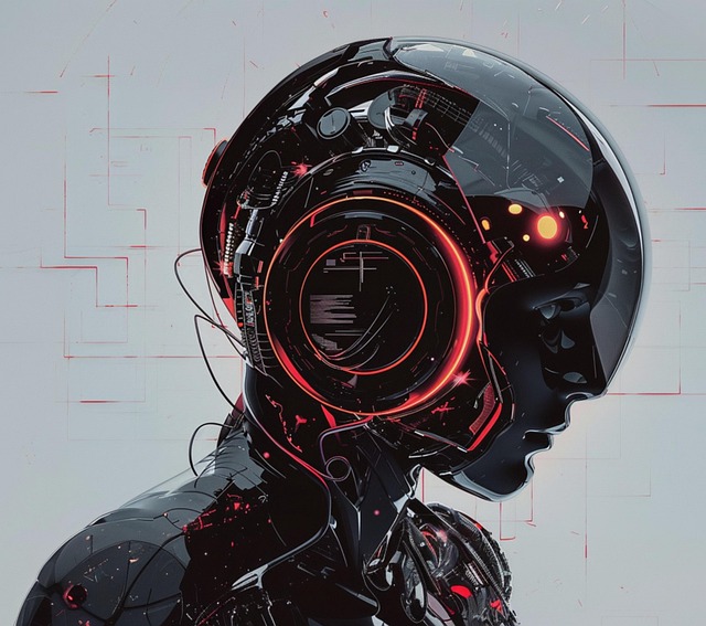 Free ai generated cyborg humanoid illustration