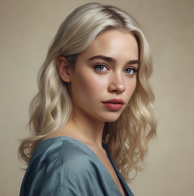 Free woman face blonde illustration