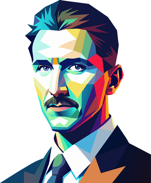 Free ai generated man nikola tesla vector