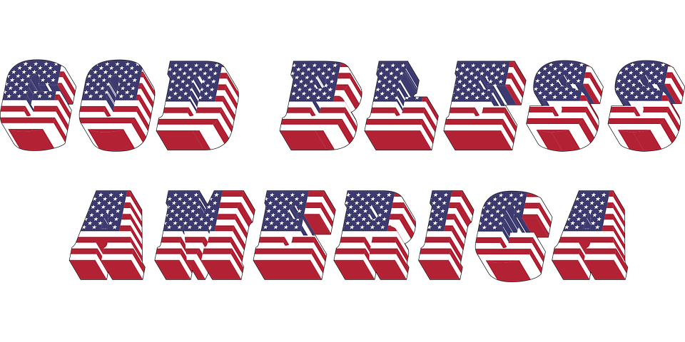 Download God Bless America, Typography, 3D. Royalty-Free Vector Graphic ...