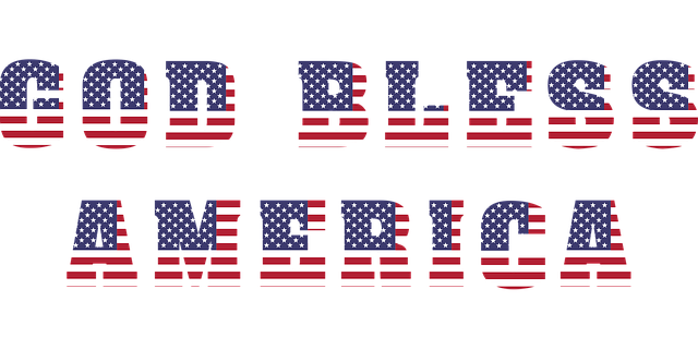 Free god bless america typography united states vector