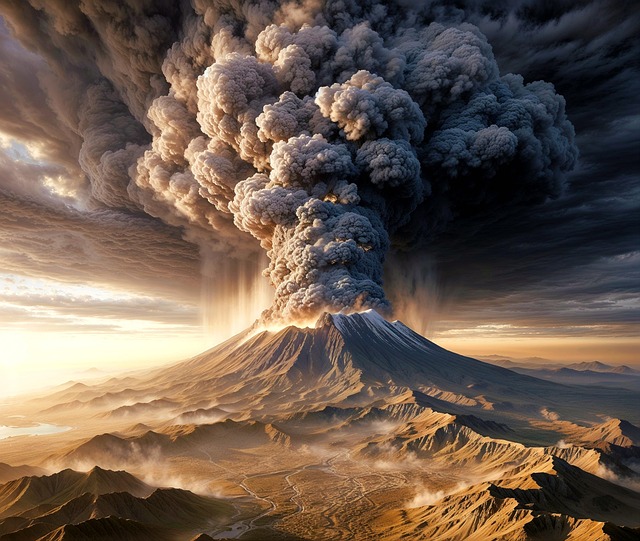 Free volcano volcanic eruption lava illustration