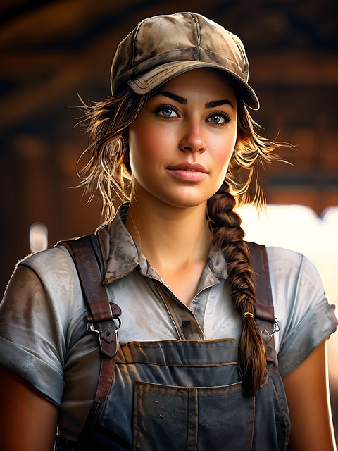 Download free HD stock image of Ai Generated Farmer Free ai generated farmer woman illustration