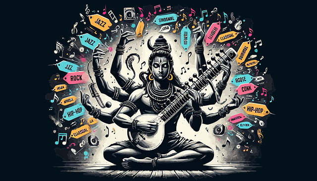 Free hindu deity cosmic dancer third eye vector