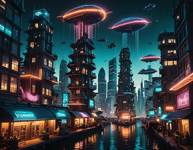 Ai Generiert, Natur, Futuristisch, Stadt