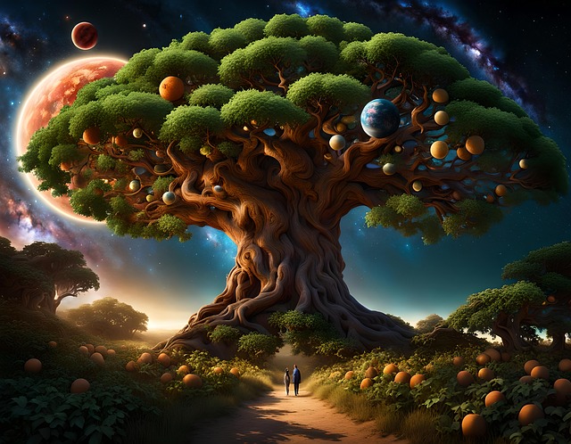 Free ai generated tree colossal illustration