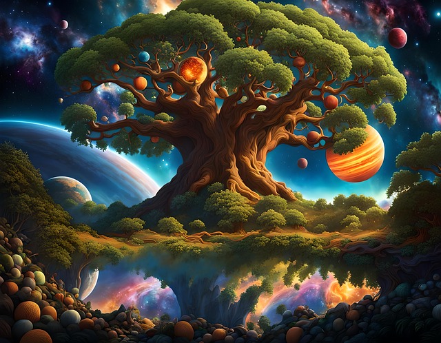 Free ai generated tree colossal illustration