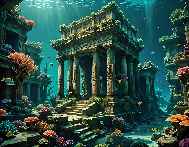 Free visualization tranquil underwater illustration