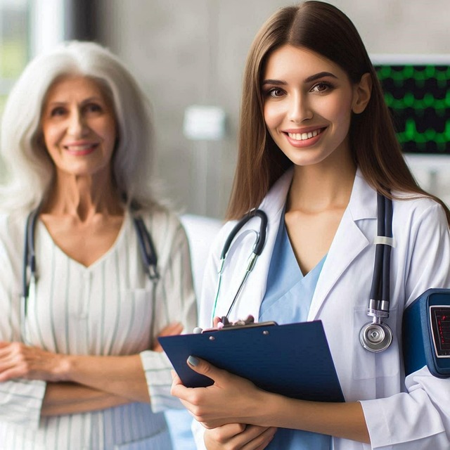 Free ai generated woman hospital illustration