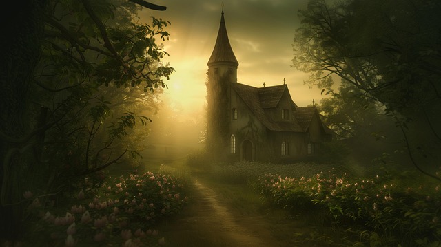 Download free HD stock image of Middle Ages Nature Free middle ages nature church illustration