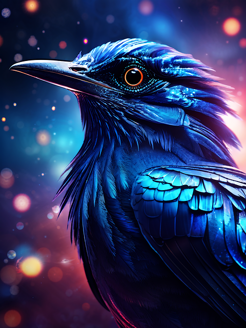 Free ai generated crow bird illustration