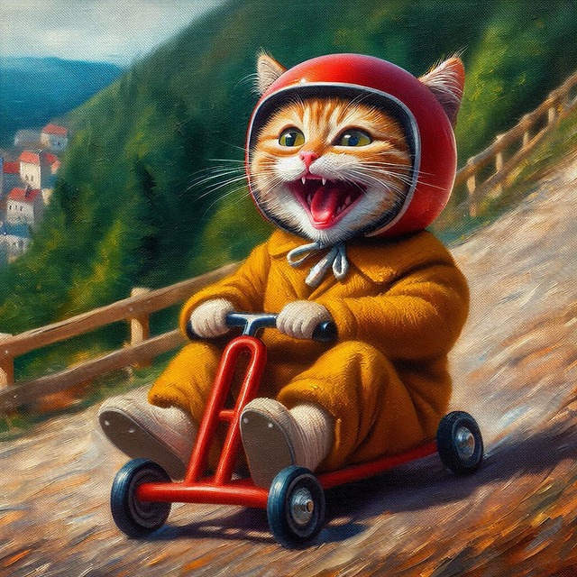 Free ai generated cat cartoon illustration