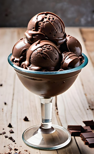 Free ai generated ice cream chocolate illustration