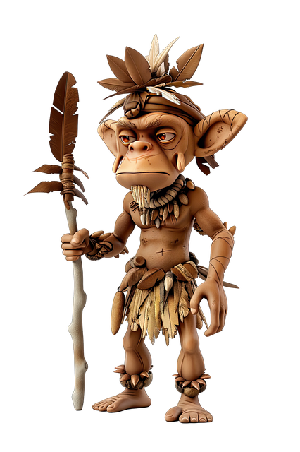 Ai Generiert, Affe, Stammes, Charakter