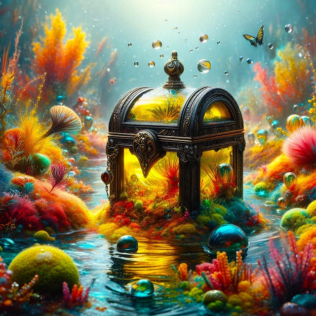 Free ai generated treasure box illustration