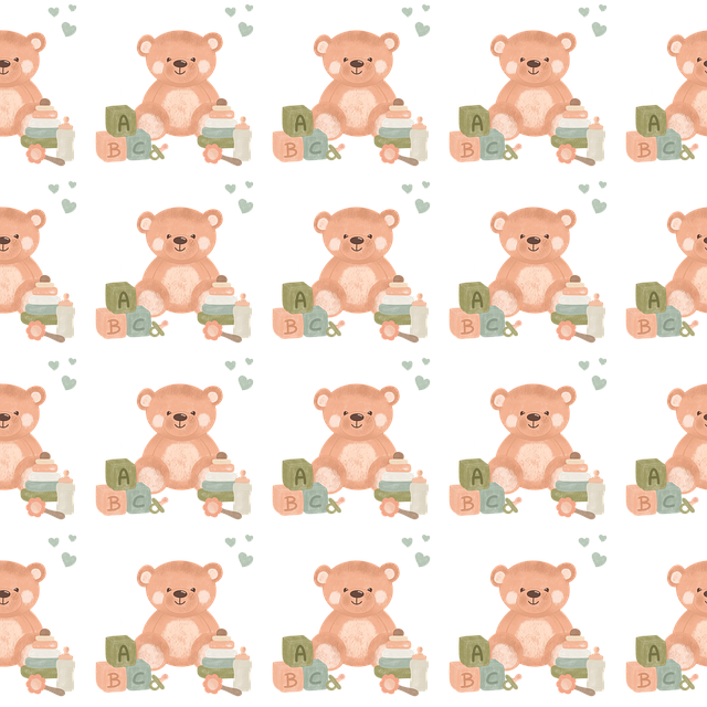 Free teddy bear blocks toys illustration