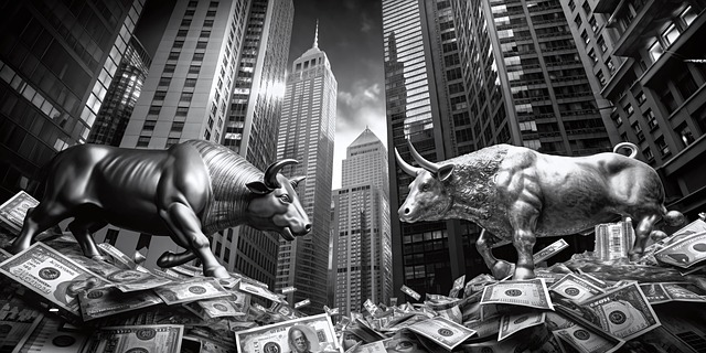 Free ai generated wall street bulls illustration