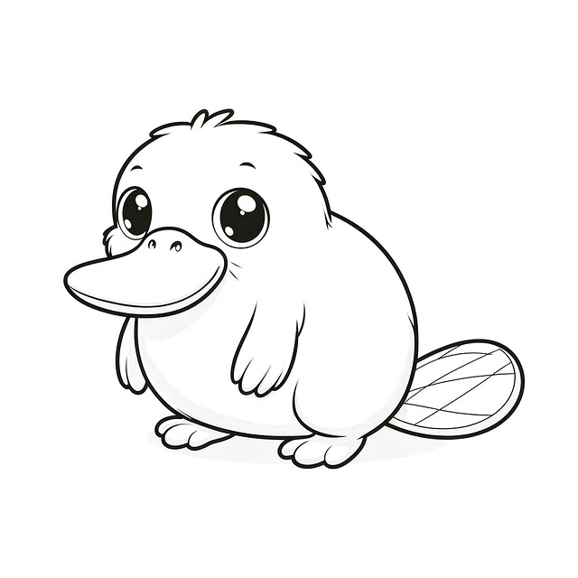 Free coloring pages platypus coloring page platypus coloring pages platypus for kids illustration