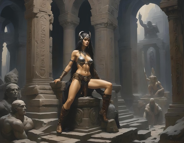 Free ai generated priestess woman illustration