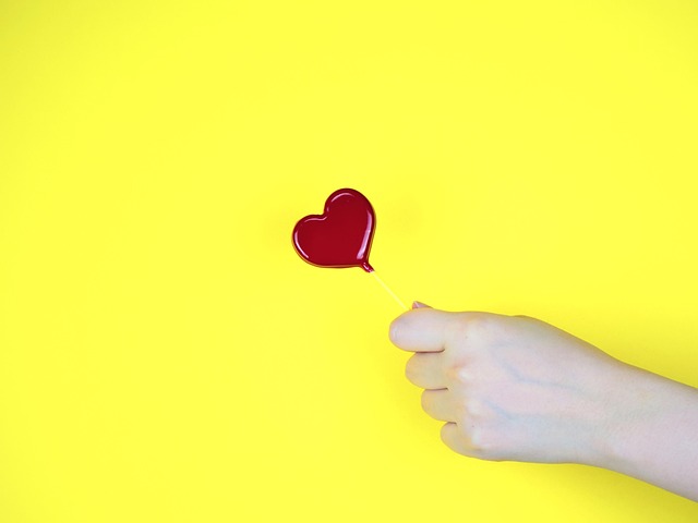 Coração, Mão, Amor, Vermelho, Doce