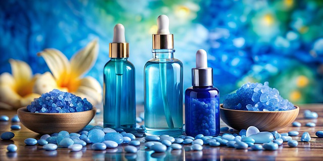 Free blue bottles organic illustration