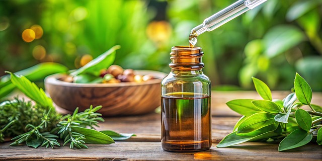 Free ai generated oil herbs illustration
