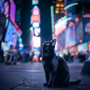 Schwarze Katze, Times Square
