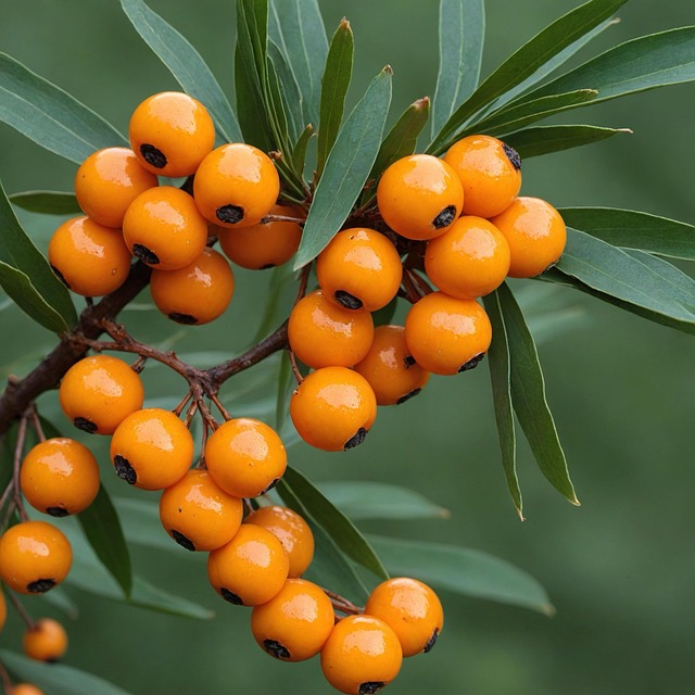 Free ai generated sea buckthorn buckthorn illustration