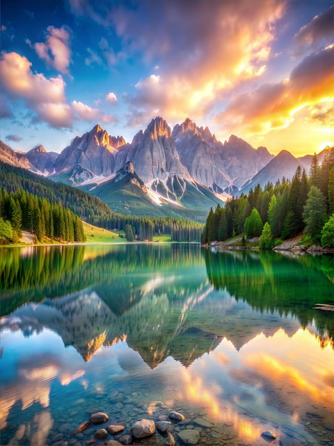 Free Mountains Lake illustration and picture
