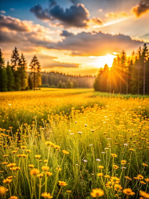 Free Sunflower Field Sky photo and picture