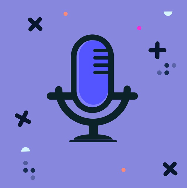 Free podcast microphone audio vector