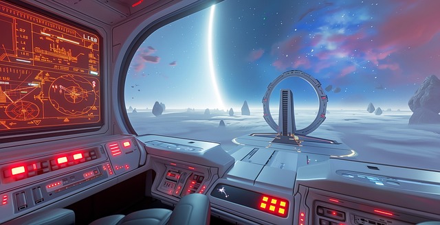 Free ai generated spaceship window illustration