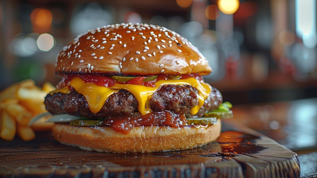 Hamburger, Nahaufnahme, Saftig, Frisch