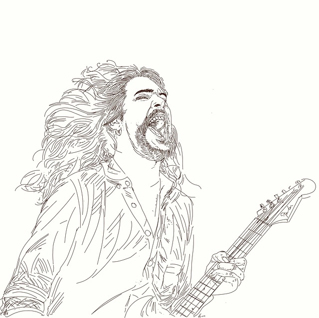 Free musician music guitar illustration