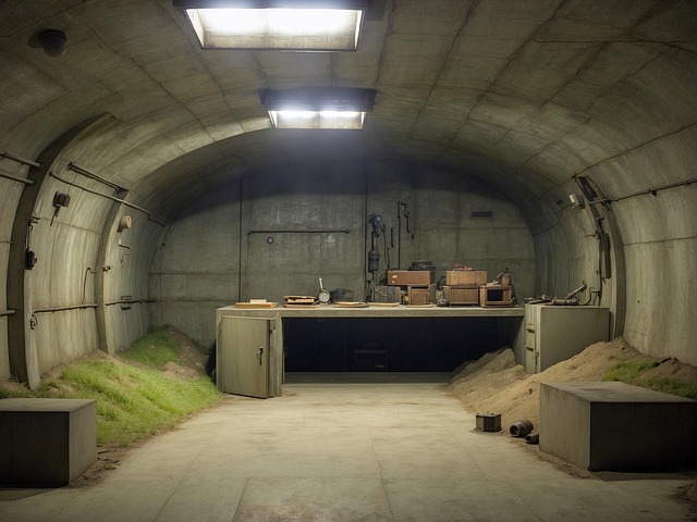 Free tunnel underground perspective illustration