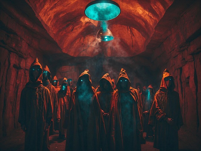Free tunnel underground perspective illustration
