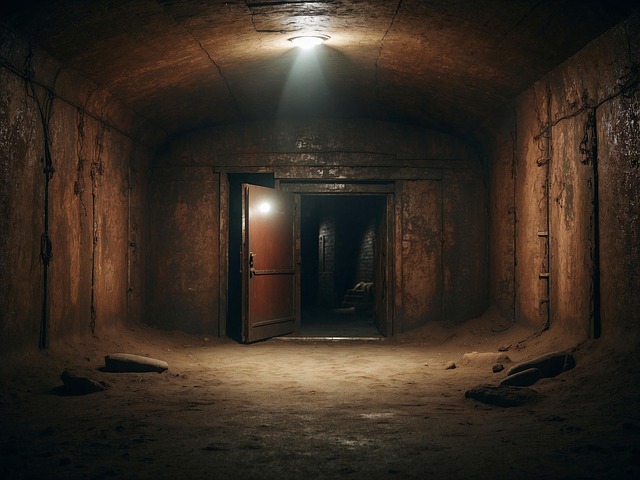 Free tunnel underground perspective illustration