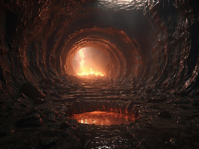 Download free HD stock image of Tunnel Underground Free tunnel underground perspective illustration