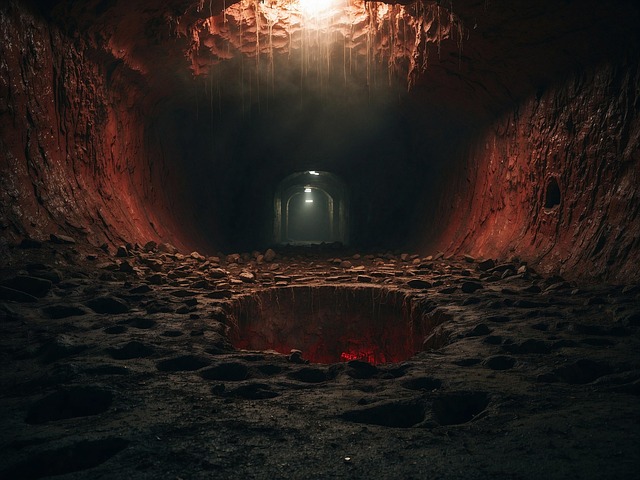 Tunel, Subteran, Perspectivă, Întuneric