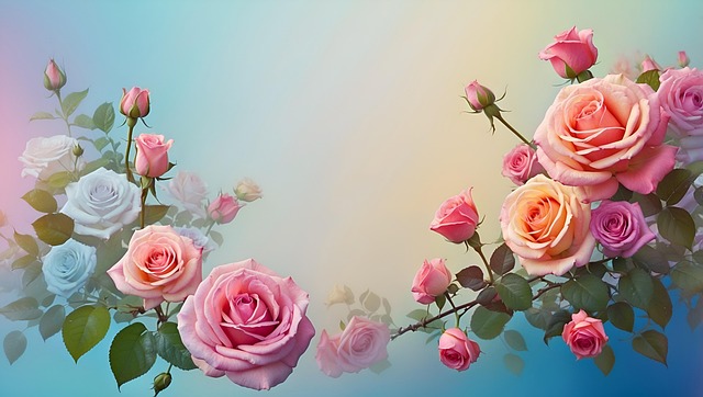 Free flowers roses bloom illustration