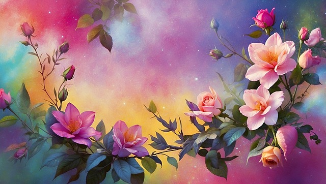 Free blossoms bloom pastel illustration