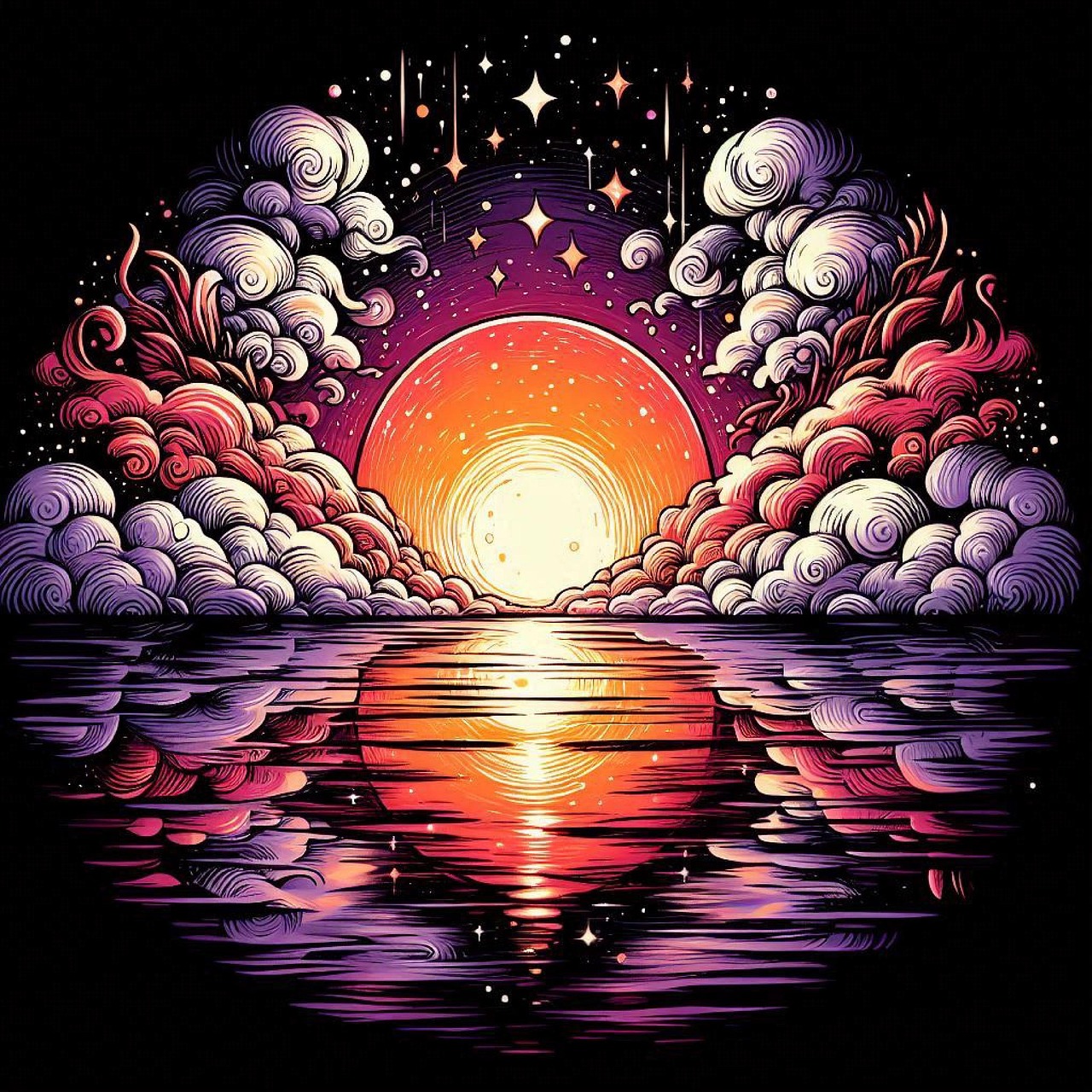 Download Rising Sun, Twilight, Digital Art. Royalty-Free Stock ...