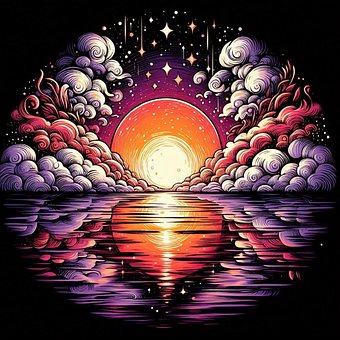 Free Rising Sun Twilight illustration and picture