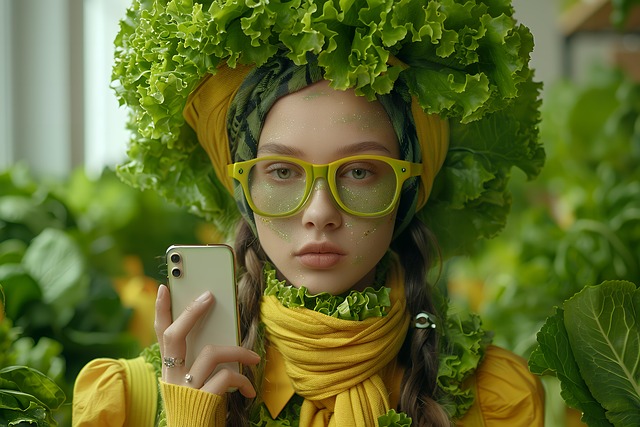 Wanita, Salad, Makanan, Selada, Sehat