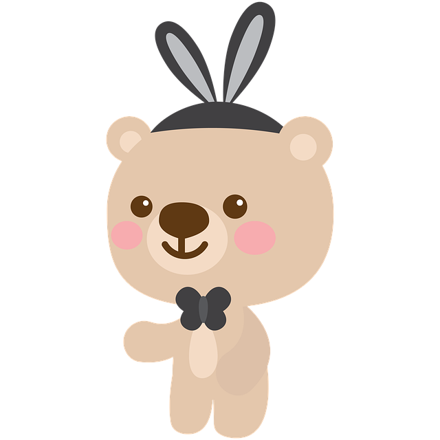 Free bear easter spring illustration