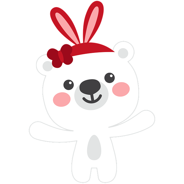 Free bear easter spring illustration