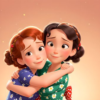 Abarcar, Niña, Perder, Mujer, Hermosa